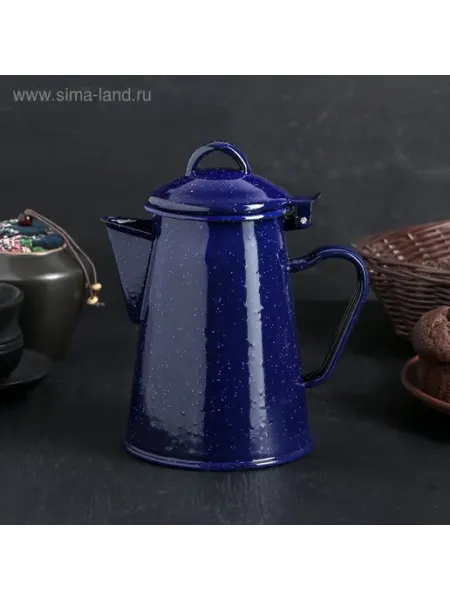 Стильный кофейник в мраморном стиле