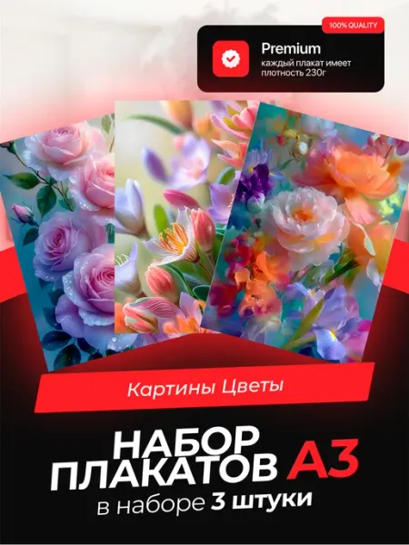 KONNESSI Постеры с Картинами с цветами