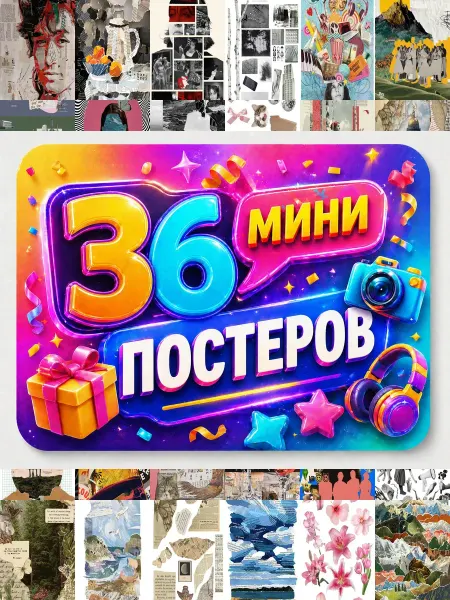 У Денчика Минипостеры 36 шт коллаж