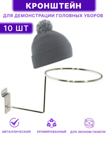 ЖураShop Кронштейн для экономпанелей для головных уборов шапок