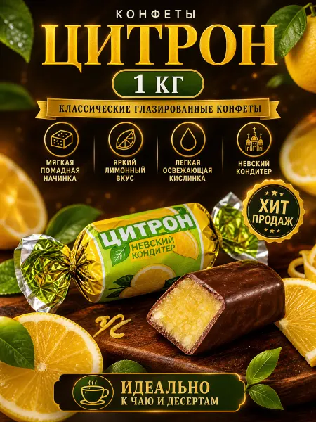 Ким-Кан сладости Конфеты лимонные 1000 гр