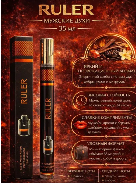 Тестер 35 мл Мужские духи RULER 35 мл