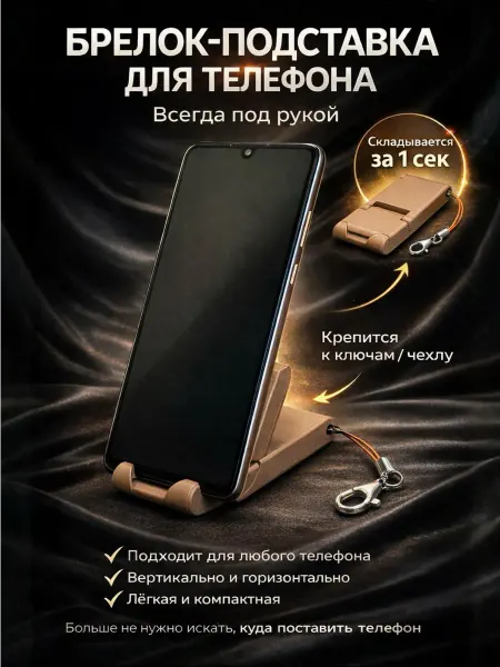 Таверна "Два Гвоздя" Брелок-подставка для телефона