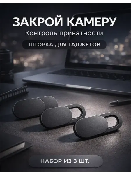 Шторки защитные для веб-камеры, телефона и компьютера