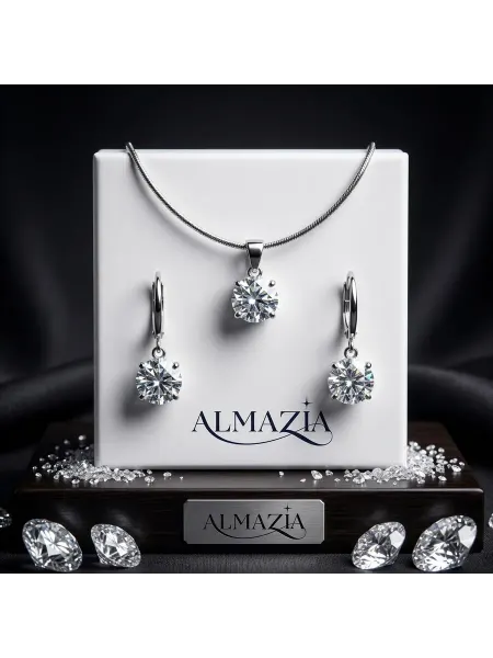 ALMAZIA Колье и серьги комплект в подарок