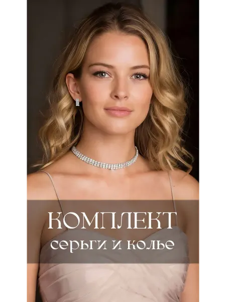 Колиеро Комплект вечерней бижутерии