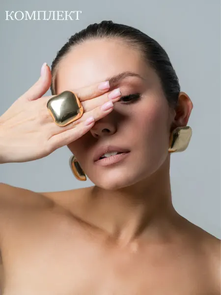 EleganVikShop Крупные объемные серьги набор