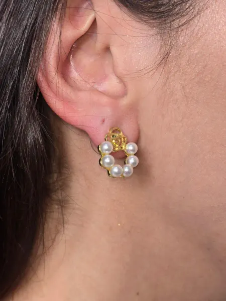 Серьги женские жемчужные