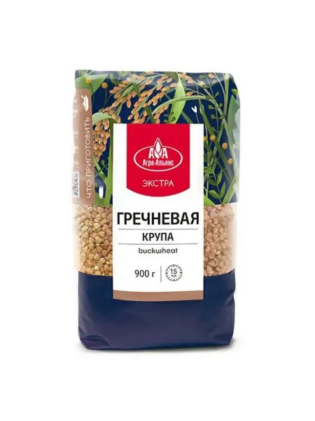 Крупа гречневая Агро-Альянс ядрица элитная экстра пропаренна