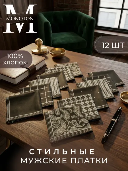 MONOTON Носовые платки комплект 12 шт