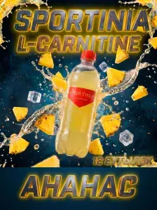 Спортивный напиток Sportinia L- Carnitin (Спортиния L-КАРНИТИН) Ананас 0,5л./12 бут.