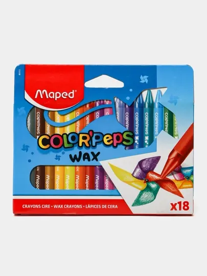 Карандаши масл.-пастель Maped 18 цв, Color'Peps Wax