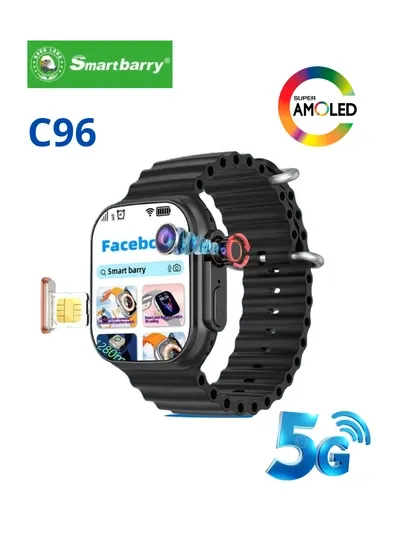 C96 Умные смарт-часы с HD камерой, SIM-картой, WiFi, GPS, 2 ремешка, экран 2.2 дюйма