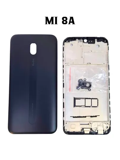 Задняя крышка корпуса Xiaomi Redmi 8A с рамкой и SIM-лотком (комплект)