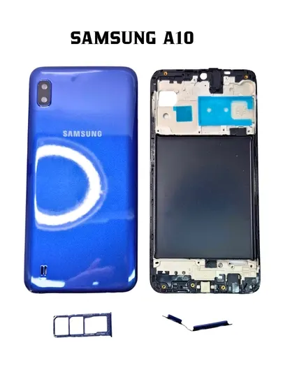 Задняя крышка корпуса Samsung A10, A10S + рамка корпуса, боковые кнопки и SIM-лоток