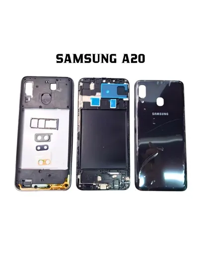Корпус Samsung A20 A20S A21S комплект: задняя крышка, рамка, кнопки, SIM-лоток