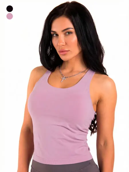 Beautybody Apparel Топ-майка спортивная со съемными чашечками Icon Lilac