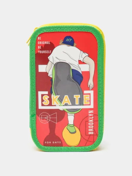 Пенал двухсекционный большой тканевый торец 190/105, ПО-090-SKATE q0000051736