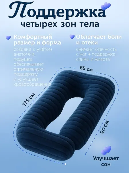 Ортопедическая подушка для беременных 3-в-1 – для сна, кормления и отдыха
