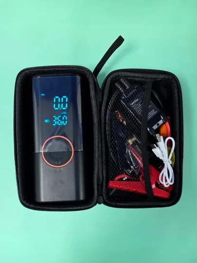 Пусковое устройство для авто — Jump Starter, 4-в-1, с компрессором и Power Bank