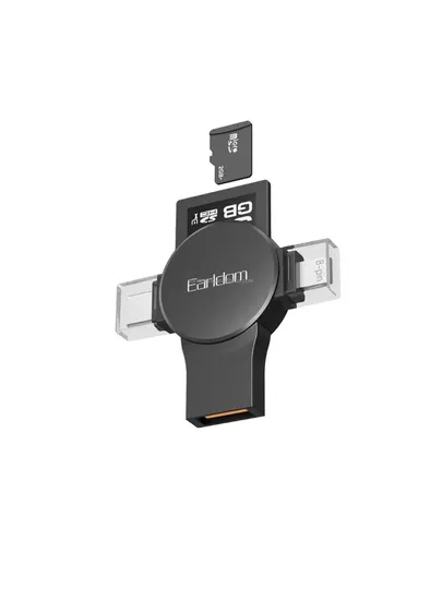 FLESHKA Универсальный картридер 5-в-1 OTG – адаптер для iPhone и Android SD/MicroSD/USB
