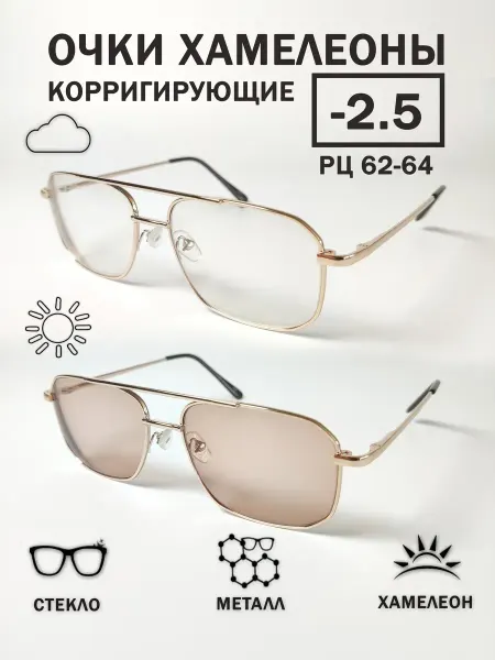 The Glasses Are Correcting Nova Фотохромные очки для зрения с диоптриями -2.5(Хамелеоны)