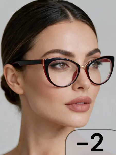 Disamglass С диоптриями очки для зрения -2 минус готовые лисички