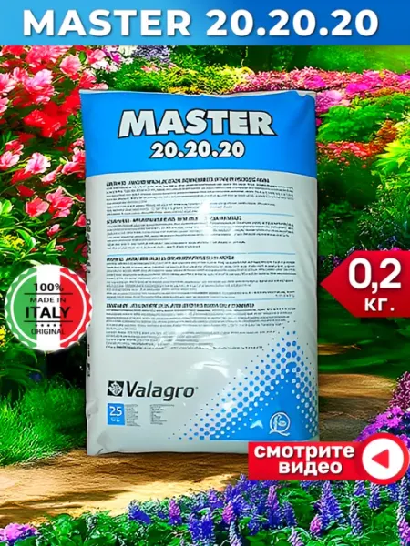 Master 20-20-20 Удобрение для растений Валагро 200г