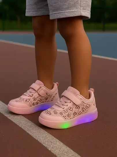 Детские кроссовки с LED подсветкой, размер 17-21