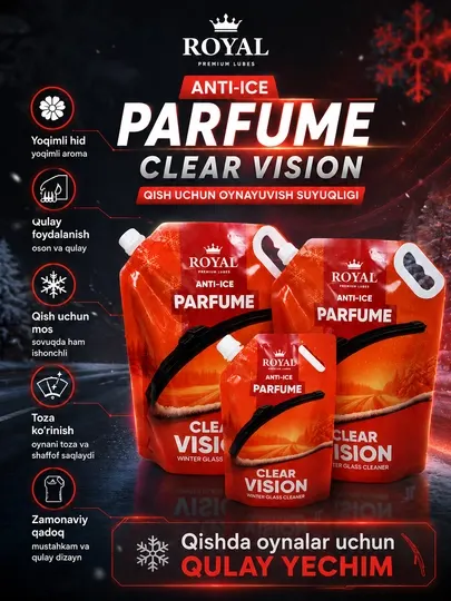 Незамерзайка стеклоомыватель зимний Royal Clear Vision Parfume -25°C, незамерзайка, 3 л