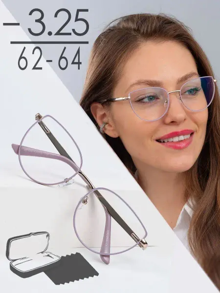 Keluona Очки корригирующие женские -3,25РЦ 62-64