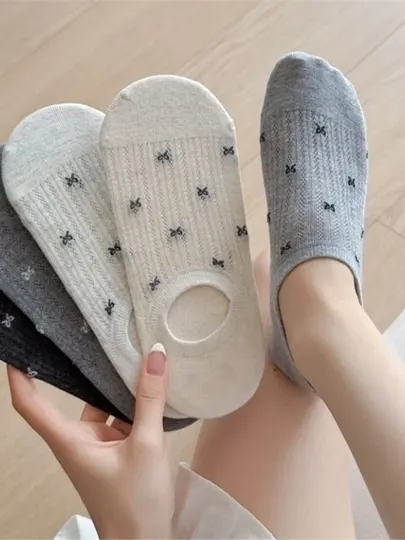 Следки женские, 3, 5 пар, короткие носки, пятки женские, размер 36-38