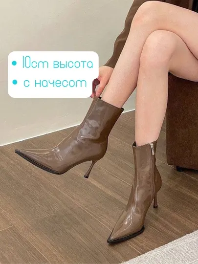 Женские полу сапоги на осень зимный сезон с мехом на размер 36-40