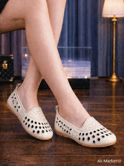 Мокасины ZARA модели с тонким кружевным узором, женские, размер 36-40