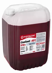 Антифриз красный TOTACHI NIRO COOLANT RED G12+, -40C, 20 литров