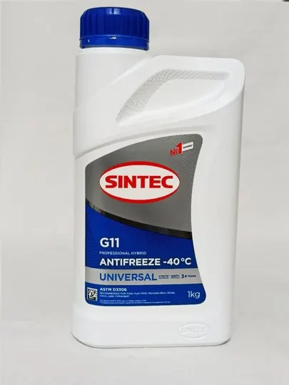 Моторное масло, Sintec G11, G12+ Универсальный антифриз -40°C, 5кг, 1кг
