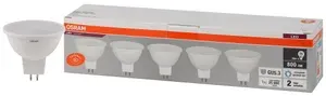 5шт/уп. Лампа LED Софит 8W 220-240V GU5.3 MR16 800Лм 6500К Угол 110 град. D-50mm L-46mm Свет Холодный белый (ECO35) OSRAM, уп. 1шт