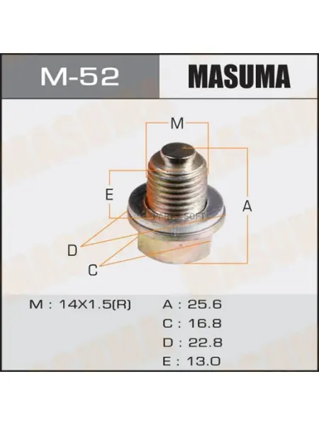 MASUMA Болт маслосливной С МАГНИТОМ M-52