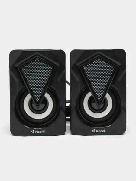 Колонки для компьютера Kisonli L-9090, питание от USB, RGB подсветка