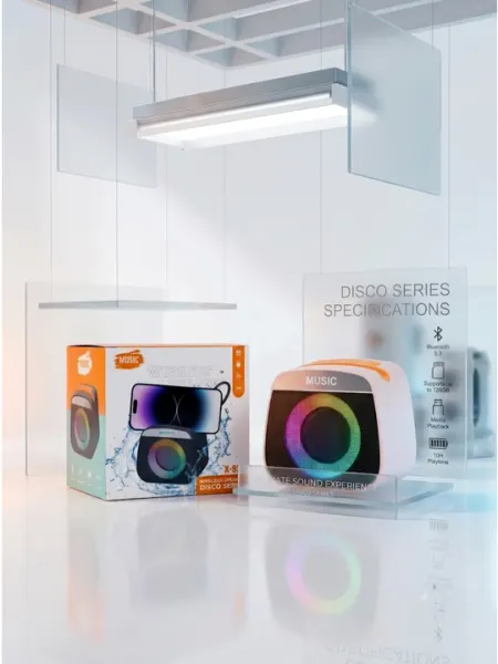 Беспроводная Bluetooth колонка MUSIC X-922 Disco Series с подставкой для телефона