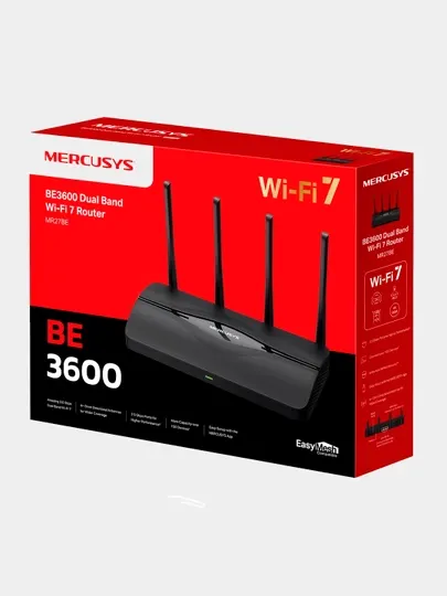 Роутер Mercusys MR27BE — BE3600 Dual-Band Wi-Fi 7 Гигабит