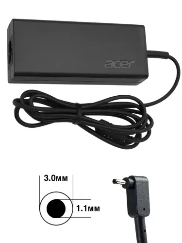 Зарядное устройство для ноутбука Acer, TravelMate B1 TMB118-M-C0EA, 19V - 2,37А, (Штекер: 3.0-1.1мм) 45 Вт Slim
