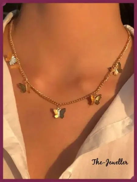 The-Jeweller Чокер с бабочками на шею длина 38-45см