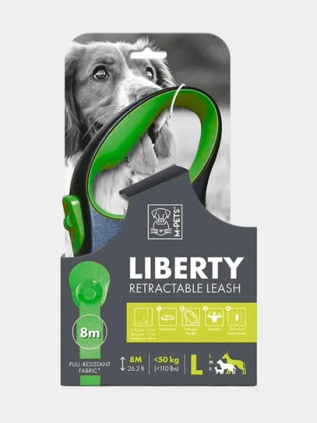 Поводок рулетка для собак и кошек M-Pets Liberty Retractable Leash
