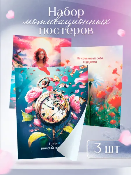 Выручалкин Мотивационные плакаты на стену, набор 3 шт