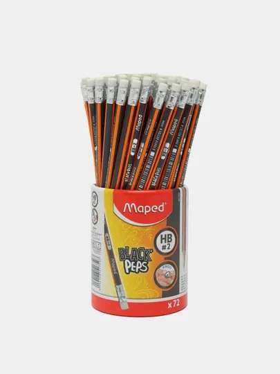 Карандаши Maped Black'Peps HB #2, 72 штук