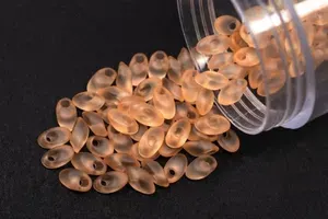 Бисер японский MIYUKI Long Magatama #2102F светлый персик, матовый прозрачный, 10 грамм