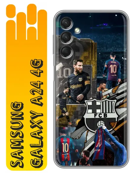 360skin Чехол на Samsung Galaxy A24 Messi Barcelona Месси