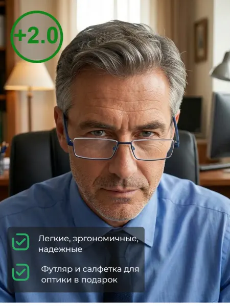 Опера Очки для зрения и чтения +2 готовые