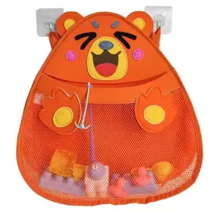 Сетка-органайзер для хранения игрушек в ванной/Медведь, 38*36см, +2 крючка в подарок!